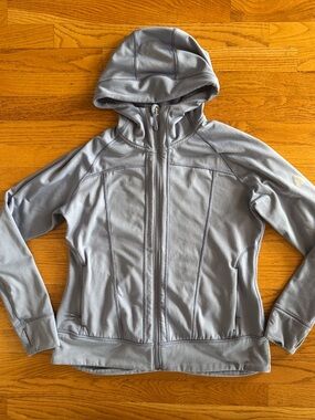 Eddie Bauer Blue Hooded Zip up Sweatshirt